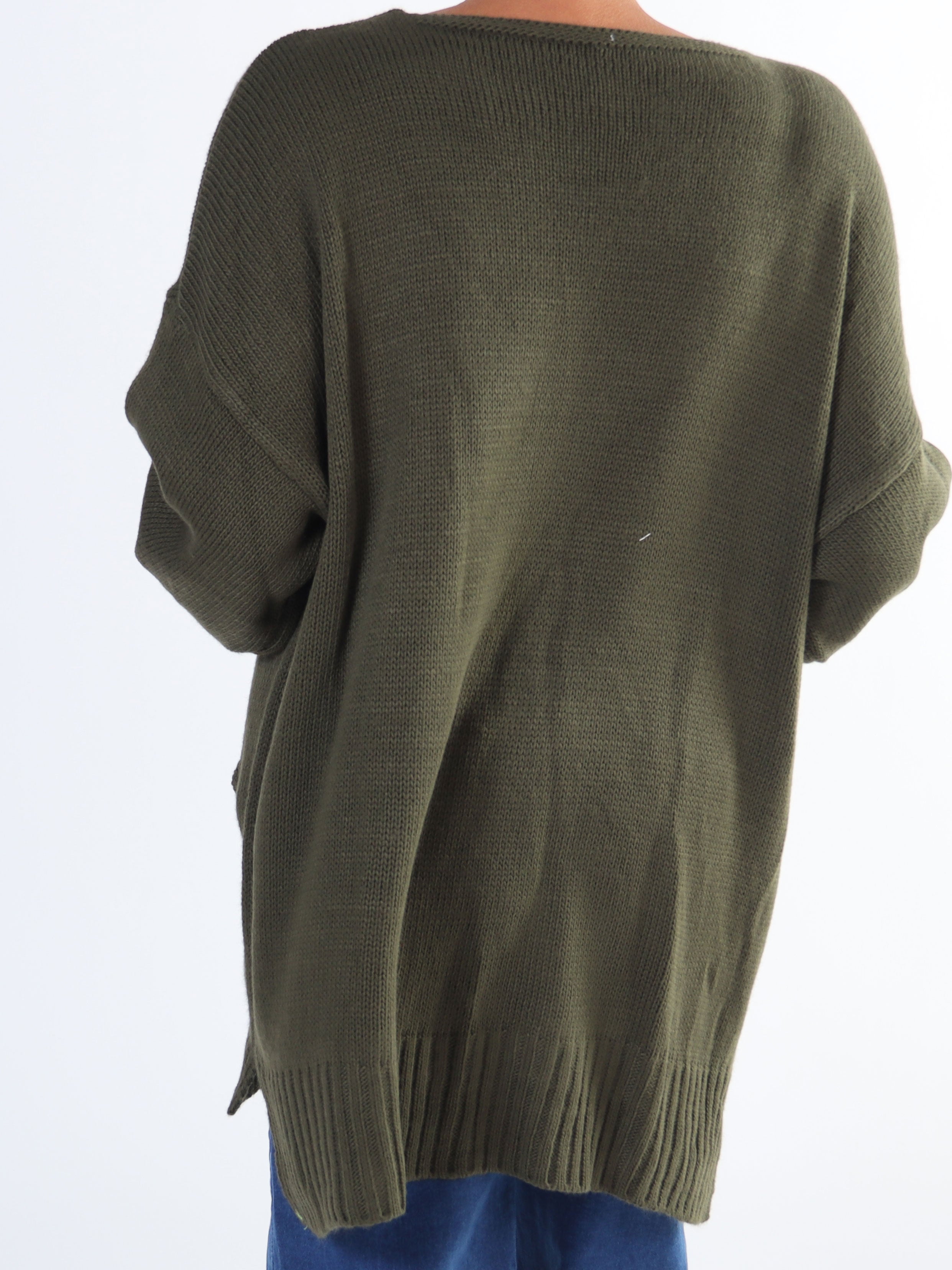 Shaima - Simpel plus size strik med lommer